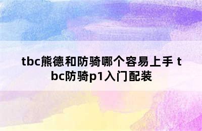 tbc熊德和防骑哪个容易上手 tbc防骑p1入门配装